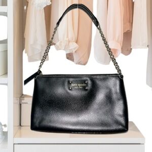 Kate Spade Women's Black Evening Bag With Gold Hardware